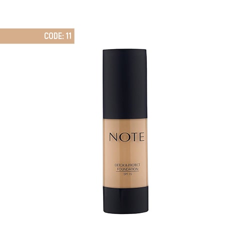 note-detox-&-protect-foundation-11-medium-beige کرم پودر پمپی دتوکس نوت شماره ۱۱
