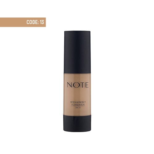 note-detox-&-protect-foundation-13-honey-beige کرم پودر پمپی دتوکس نوت شماره ۱۳