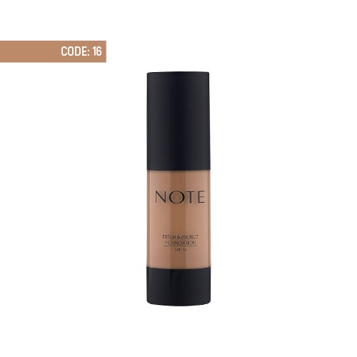 note-detox-&-protect-foundation-16-sunny کرم پودر پمپی دتوکس نوت شماره ۱۶