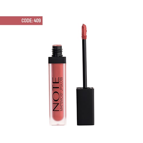 note-mattemoist-lipgloss-409 رژ لب مايع مات و آبرسان نوت شماره ۴۰۹