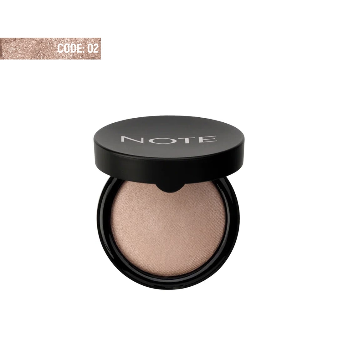 note-baked-highlighter-02-sun-kiss بکد هایلایتر پودری جامد نوت شماره ۰۲ - Sun Kiss
