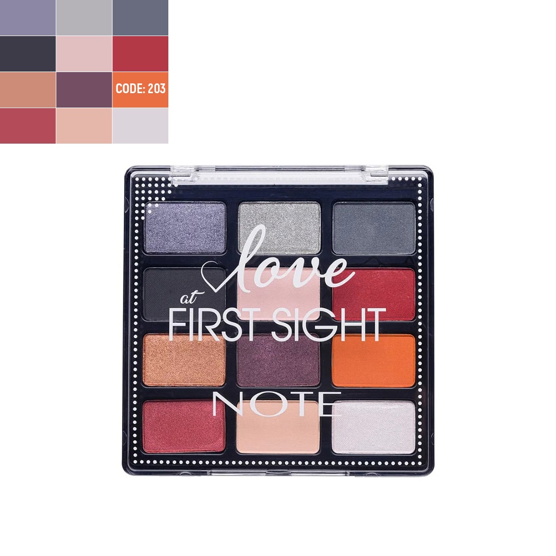 note_love_at_first_sight_eyeshadow_pallette_203_freedom_to_be پالت سایه لاو ات فرست سایت نوت شماره ۲۰۳ - Freedom to Be